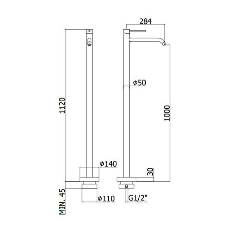 Paffoni Змішувач для умивальника Light LIG 031 CR хром (LIG031CR)