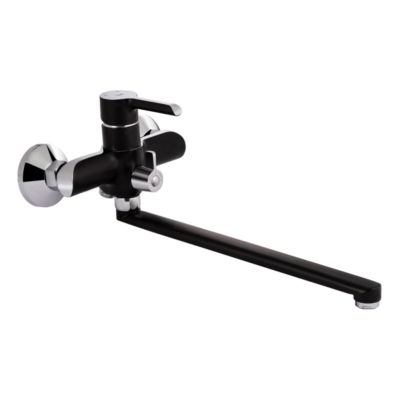 Qtap Змішувач для ванни Grand із душовим гарнітуром (QTGRABCR005)