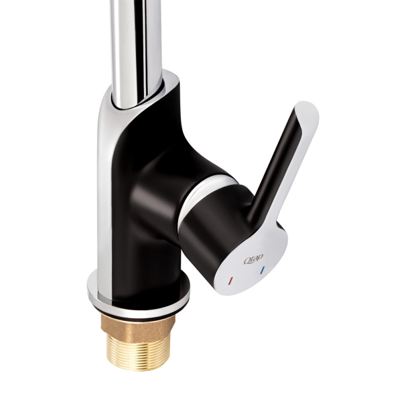 Qtap Змішувач для кухні Grand Чорний матовий (QTGRABCR007F)