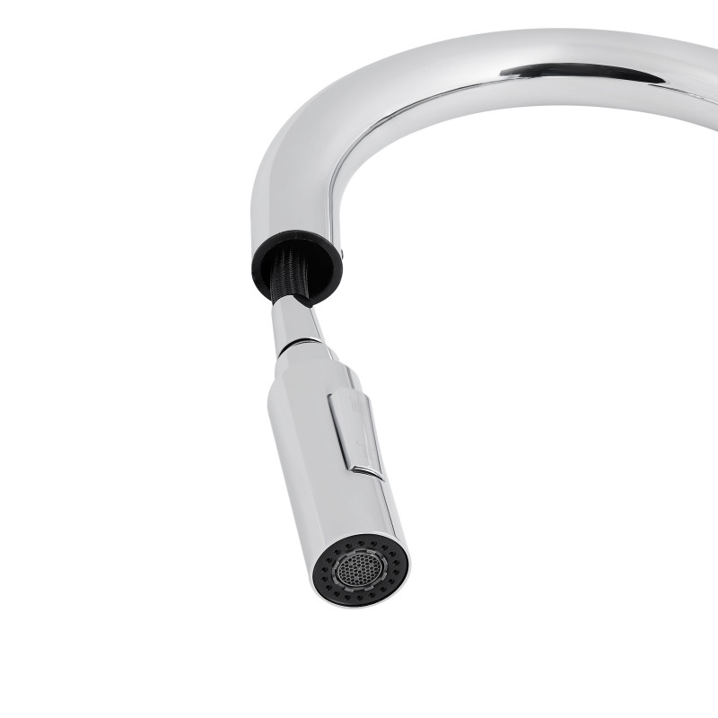 Qtap Змішувач для кухні Lenicka з висувним виливом (QTLEN9138103UC)