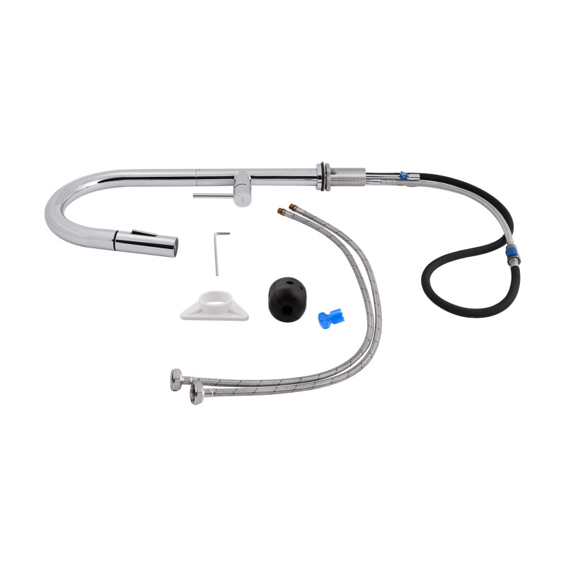 Qtap Змішувач для кухні Lenicka з висувним виливом (QTLEN9138103UC)