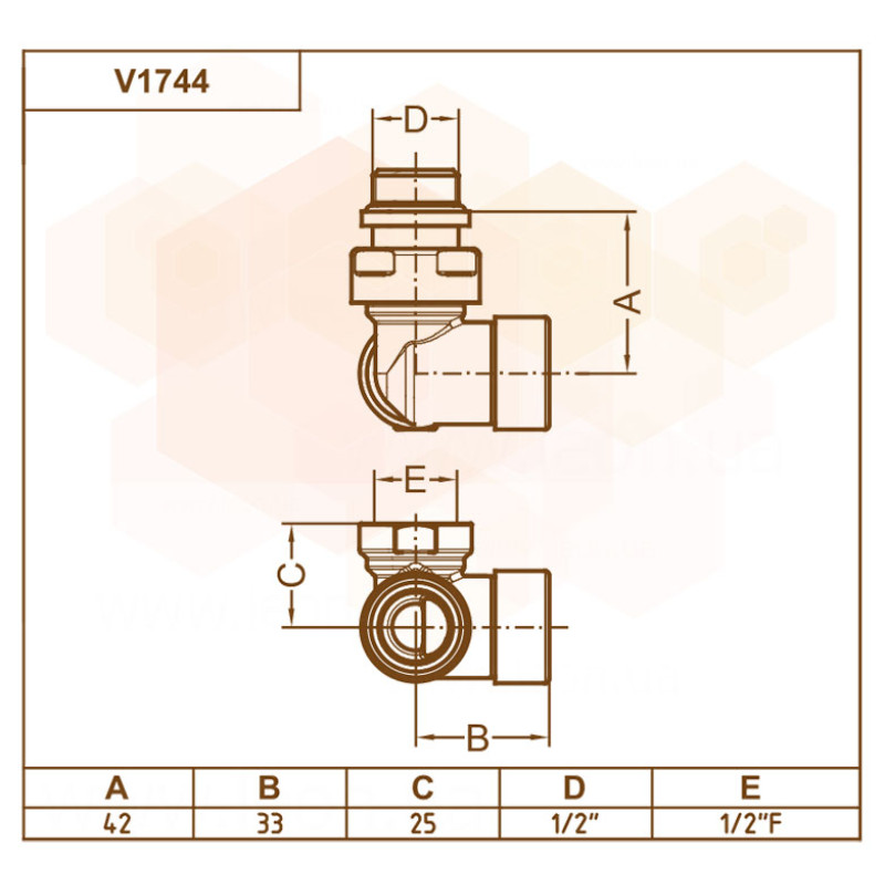 Carlo Poletti Кран отсекающий трехосевой BLACK MATTE Ø1/2″ SX (левый) FIRST CORNER (V174410EFS9005OSX)