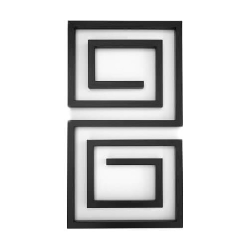 Genesis-Aqua Водяной полотенцесушитель Labyrinth 100x53 черный (GA-8002)