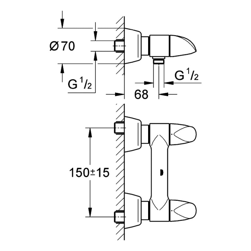 Grohe Смеситель для душа Aria (26008000)