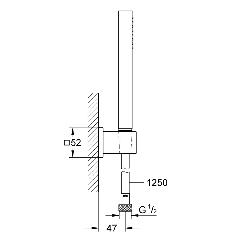 Grohe Набор душевой Euphoria Cube Stick с 1 режимом струи (27703000)