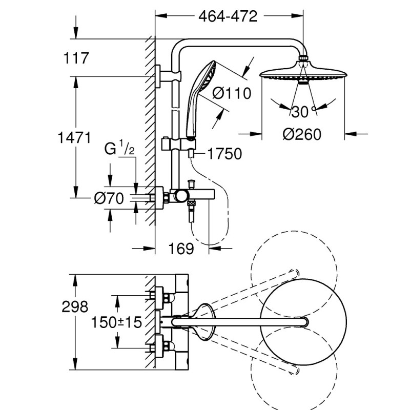 Grohe Душова система Euphoria System (27475001)