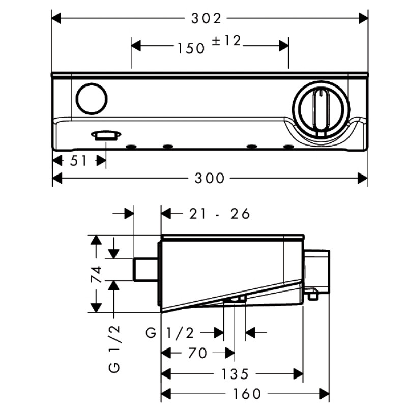 Hansgrohe Термостат для душа Ecostat Select (13171000)
