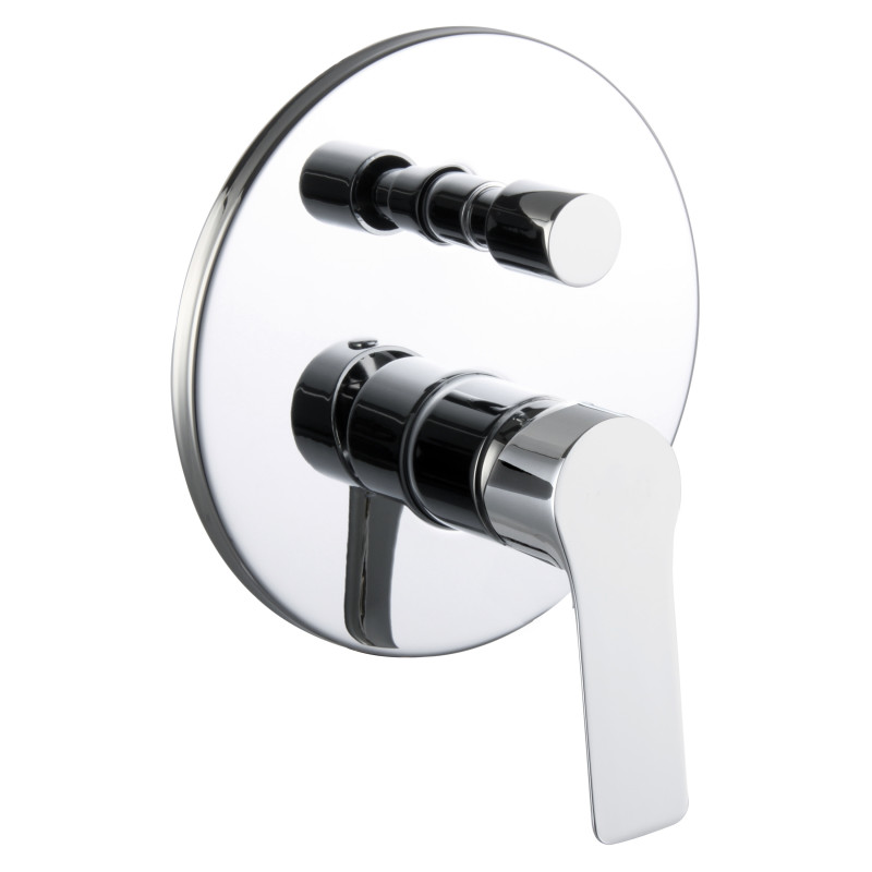 IMPRESE Змішувач прихованого монтажу Kucera, (2 функції), кругла накладка, хром (VR-31105)