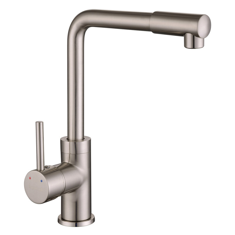 IMPRESE Смеситель для кухни Lotta, высокий нос, сатин, 35 мм (55400)