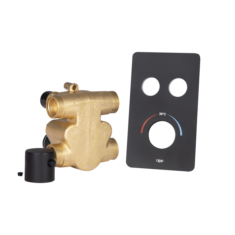 Qtap Змішувач для душу Votice з термостатом (QTVOT6442T105NKB)