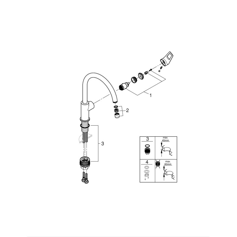 Grohe Смеситель для мойки Bauloop L-size (31232001)