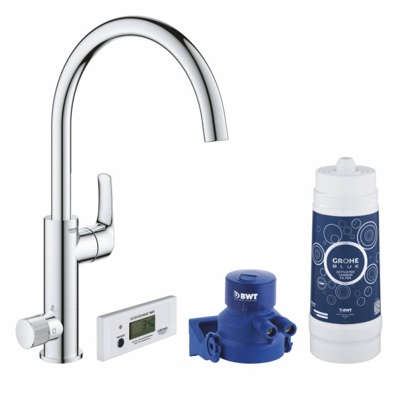 Grohe Смеситель для кухни Blue Pure Eurosmart с фильтр-краном (30383000)