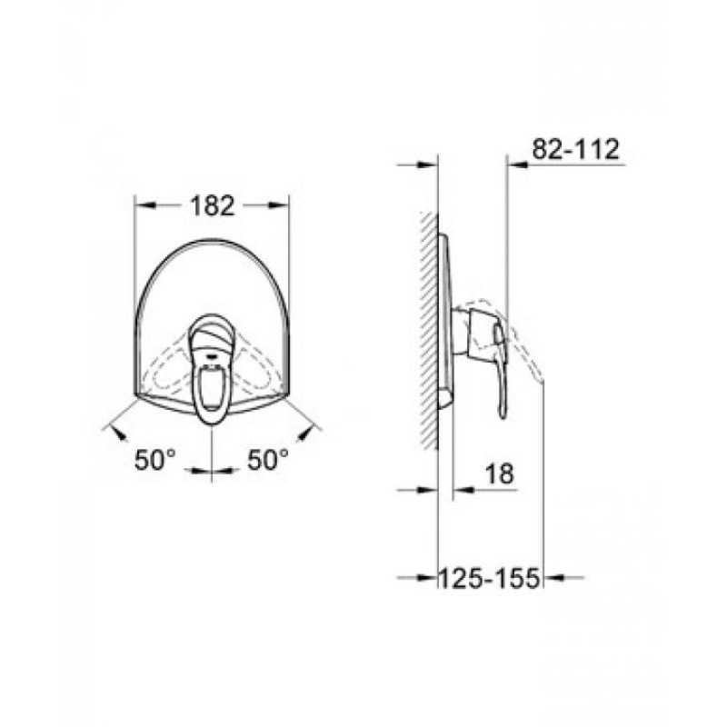 Grohe Смеситель для душа Chiara без встроенного механизма (19156000)
