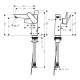 Hansgrohe Смеситель для раковины Talis E со сливным гарнитуром (71754670)