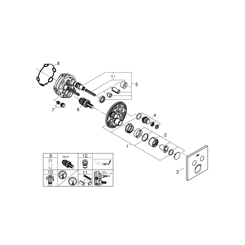 Grohe Смеситель для встраиваемого монтажа SmartControl (29148000)