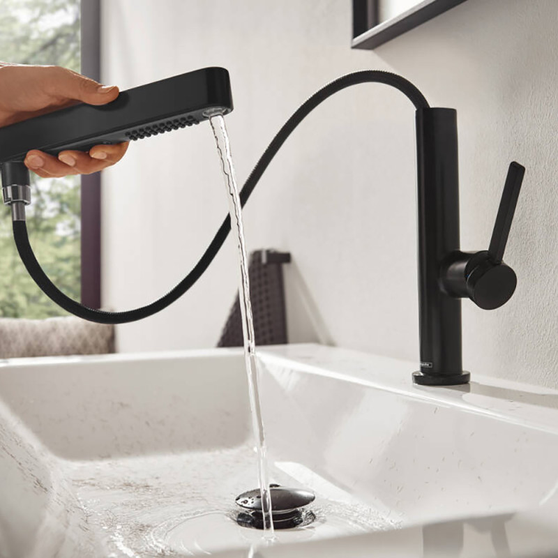 Hansgrohe Смеситель Finoris для умывальника 230, с выдвижным изливом (76063670)