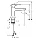 Hansgrohe Смеситель для умывальника Metropol со сливным клапаном Push-Open (32507700)