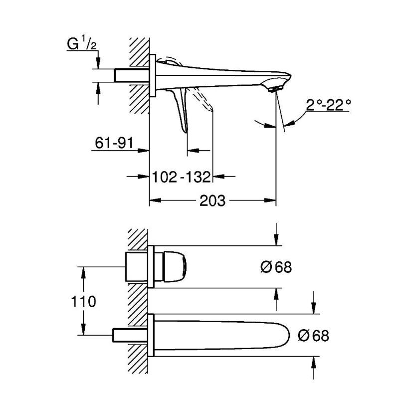 Grohe Смеситель для умывальника Eurostyle (19571003)