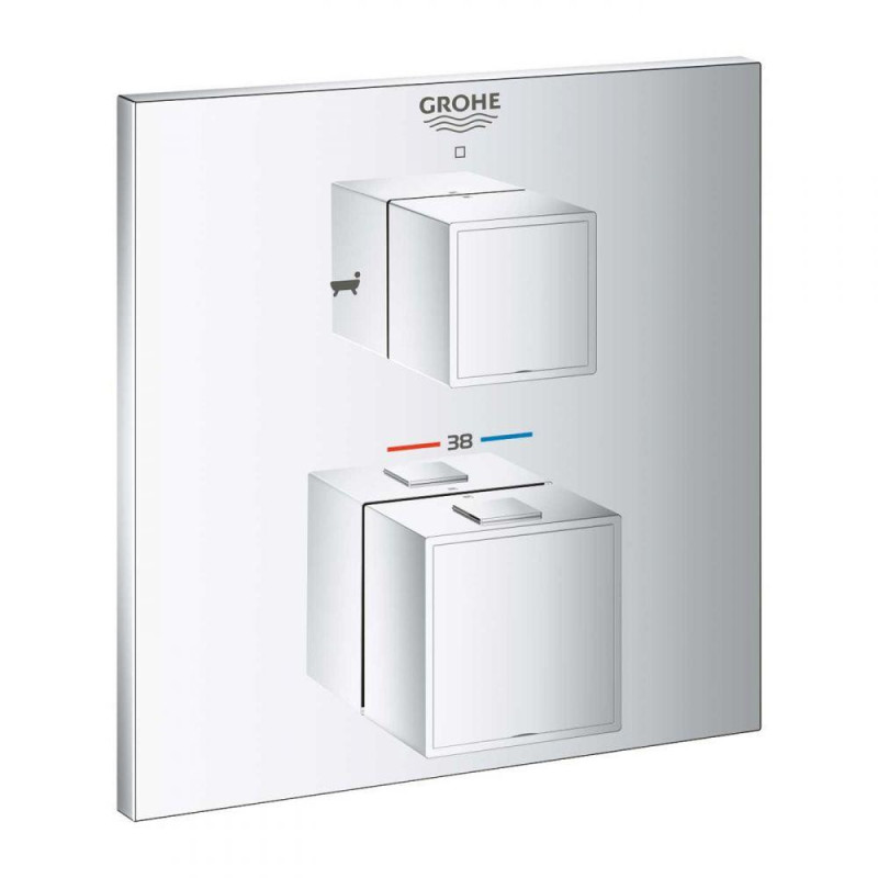 Grohe Термостат для ванны Grohtherm Cube с 2 переключателями (24155000)