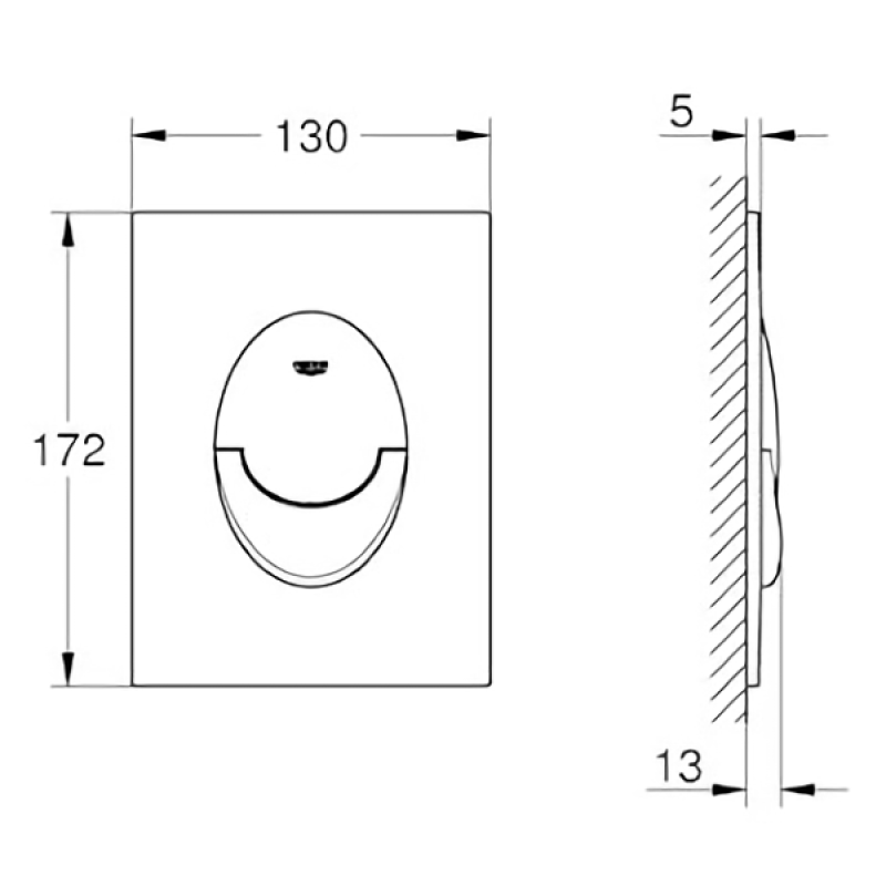 Grohe Инсталляция для подвесного унитаза 3 в 1 Rapid SL + кнопка Skate Air S (39503000)