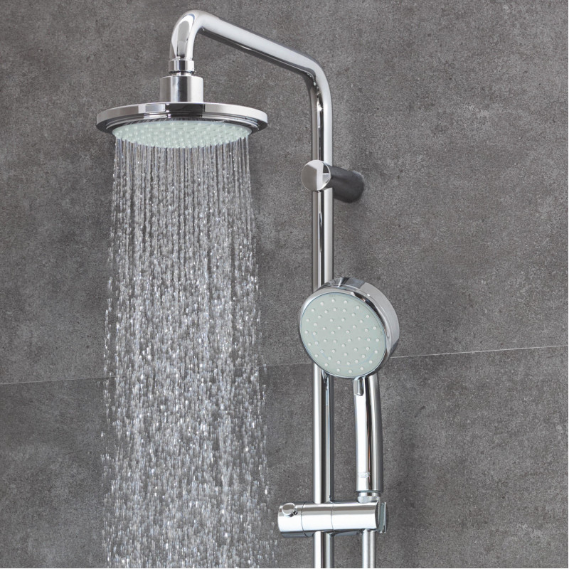 Grohe Душевая система с термостатом для настенного монтажа New Tempesta Cosmopolitan 160 (27922000)