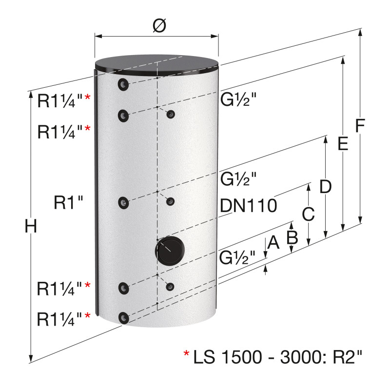 Flamco Накопичувальна емальована ємність ГВП LS 750 без змійовиків з ізоляцією (білий) (18785+18781) (18637)