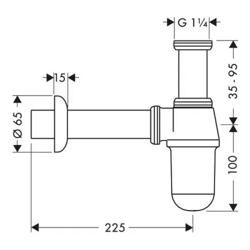 Hansgrohe Сифон для умывальника Flowstar (52053000)