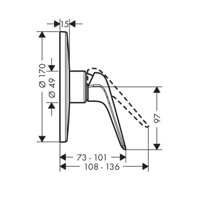 Hansgrohe Смеситель для душа Novus (71067000)
