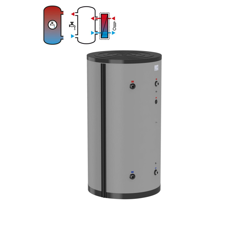 Flamco Накопичувальна ємність ГВП з нержавіючої сталі LS-E 1000 без змійовиків (срібний) (19953)