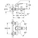 Grohe Смеситель для ванны BauLoop настенный монтаж (23603000)