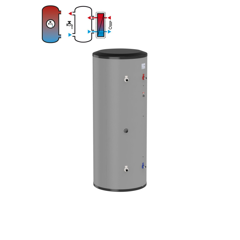 Flamco Накопичувальна ємність ГВП з нержавіючої сталі LS-E 300 без змійовиків (срібний) (19950)