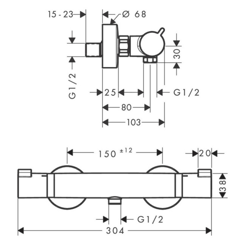 Hansgrohe Термостат для душа Ecostat Comfort (13116670)