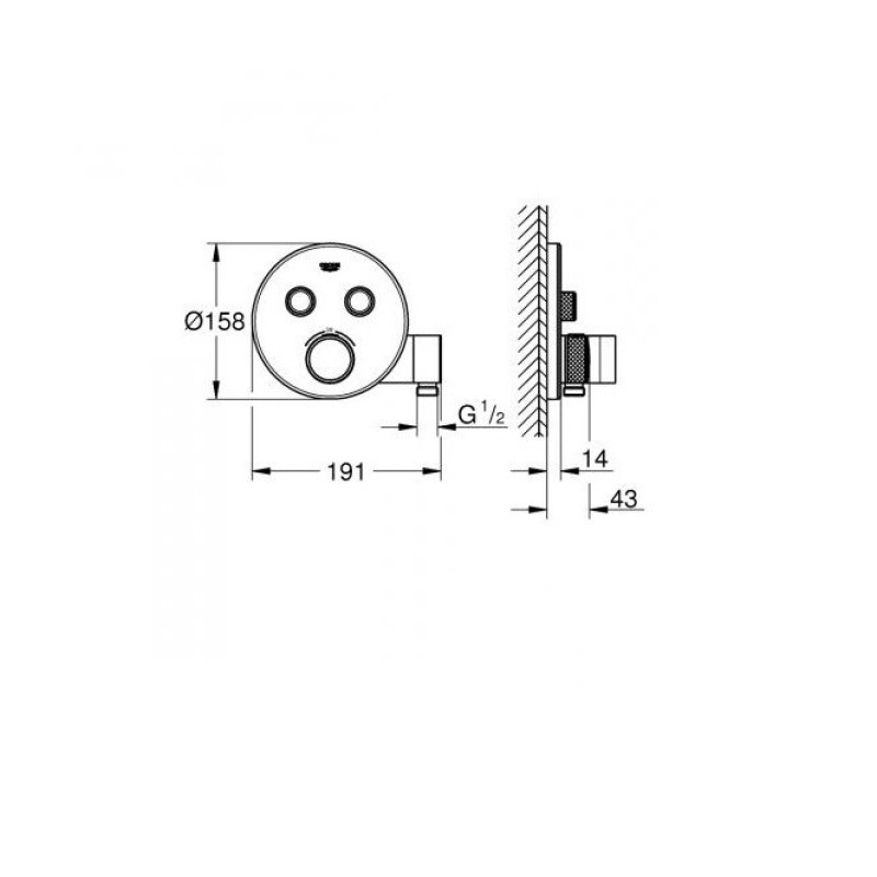 Grohe Термостат для душа Smartcontrol на 3 потребителя (29120000)