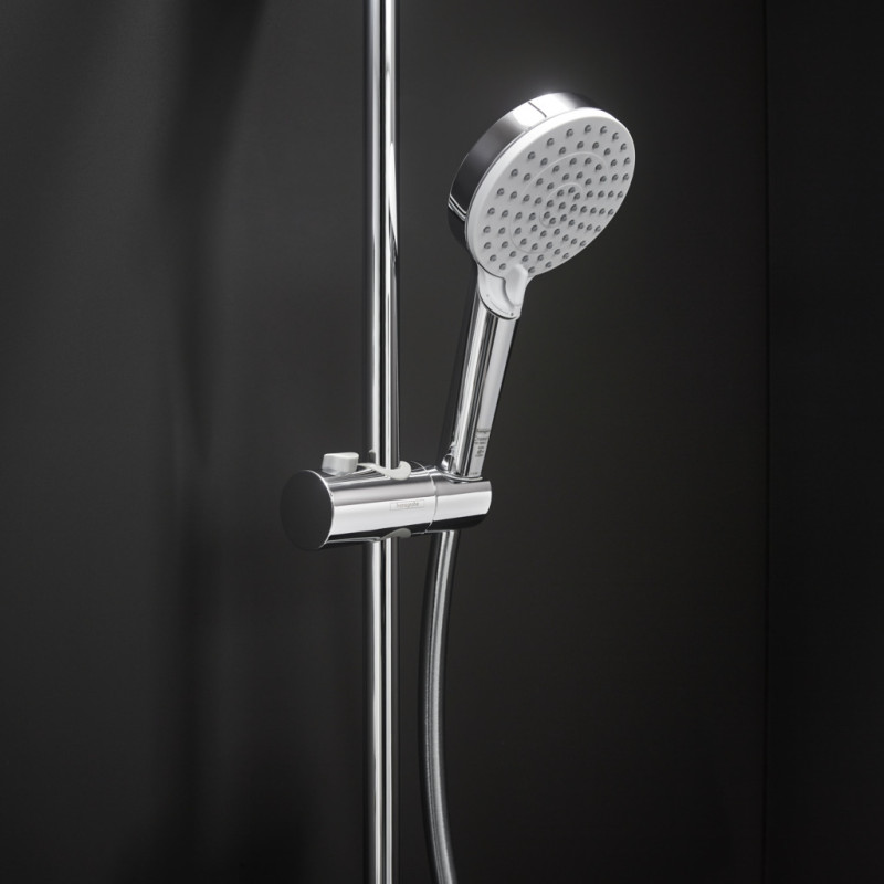 Hansgrohe Душевая система Vernis Shape Showerpipe 230 1jet с термостатом для ванны хром (26284000)