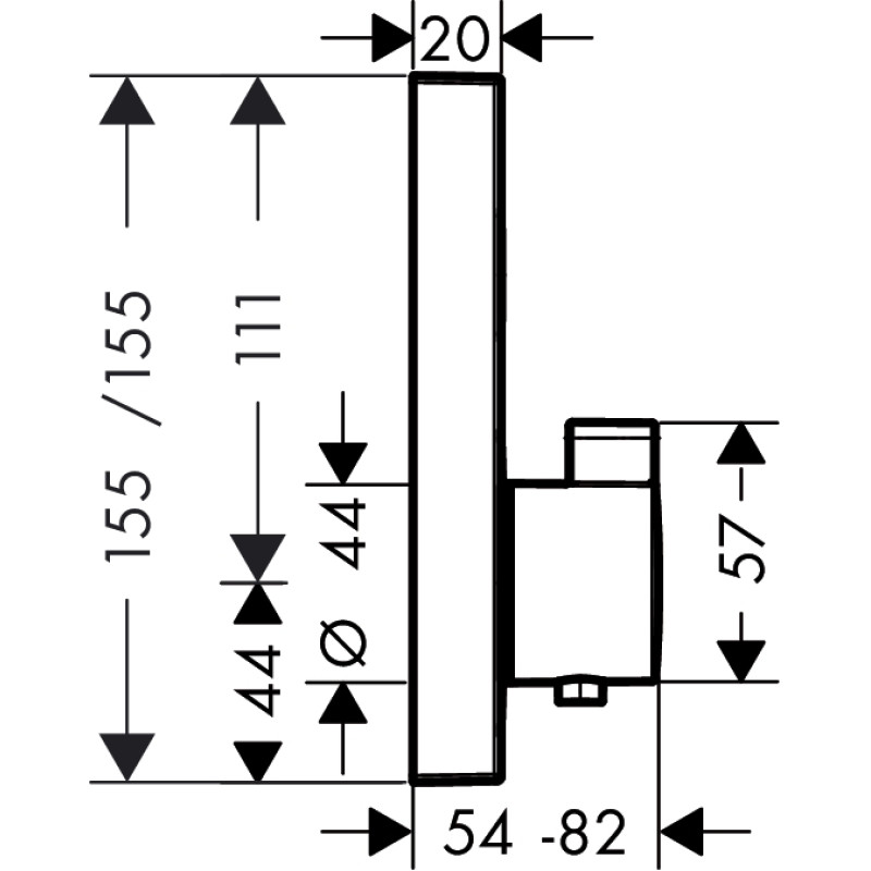 Hansgrohe Термостат для душа ShowerSelect (15762000)