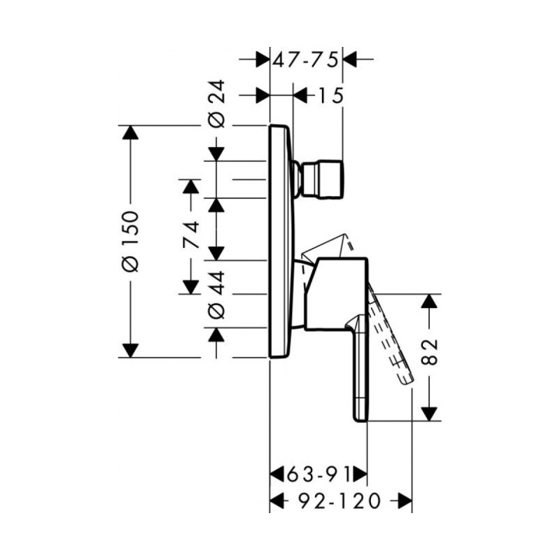 Hansgrohe Смеситель на ванну Metropol S (14465880)