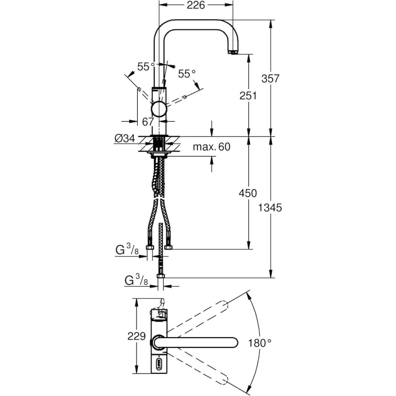 Hansgrohe Смеситель для раковины однорычажный Metropol Classic (31303000)