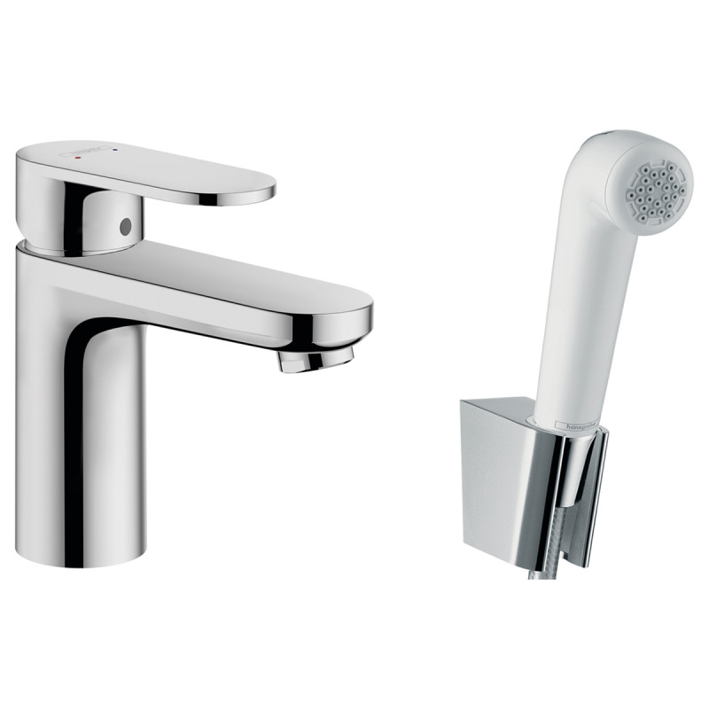 Hansgrohe Смеситель для умывальника Vernis Blade с гигиенической лейкой (71215000)