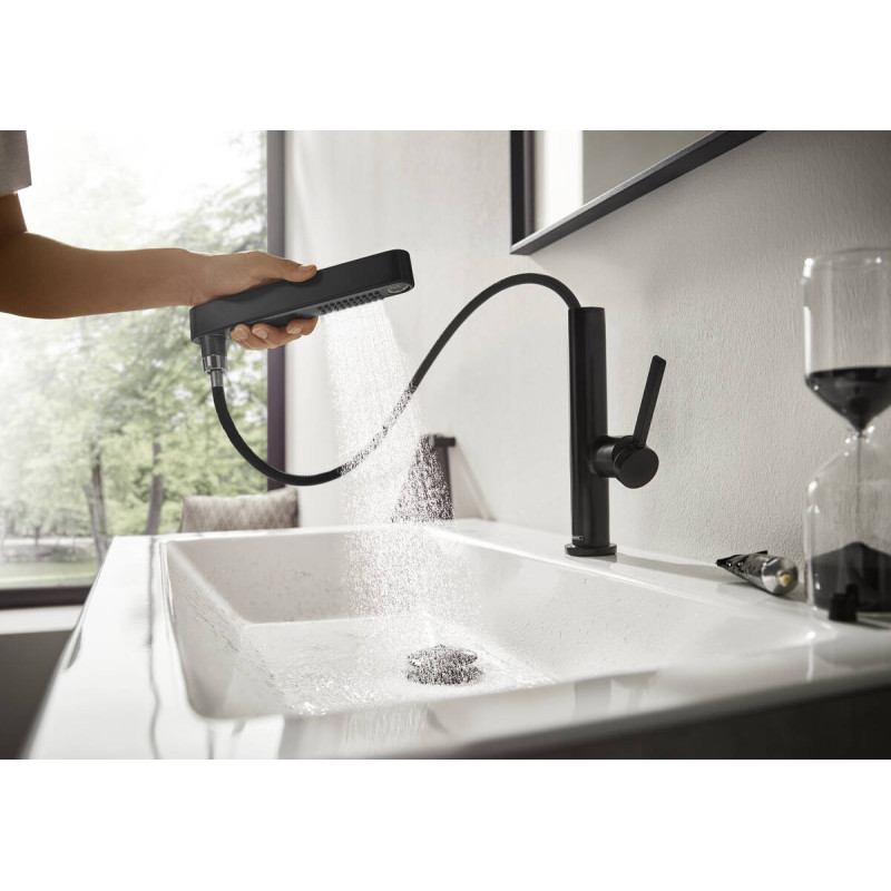 Hansgrohe Смеситель Finoris для умывальника 230, с выдвижным изливом (76063000)