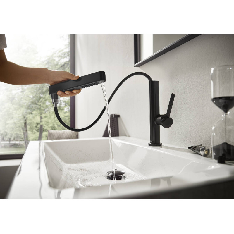 Hansgrohe Смеситель Finoris для умывальника 230, с выдвижным изливом (76063000)