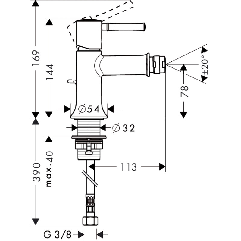 Hansgrohe Смеситель для биде Talis Classic (14120000)