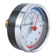 Tervix 357818 термоманометр Pro Line 80/0-10 бар, 0-120 С акс., з монтажним клапаном R1/2" (357818)