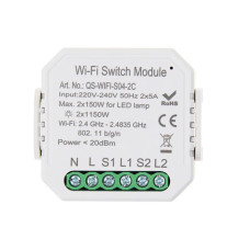 Tervix 433421 Розумний вимикач Pro Line WiFi Switch (2 клавіші) (433421)