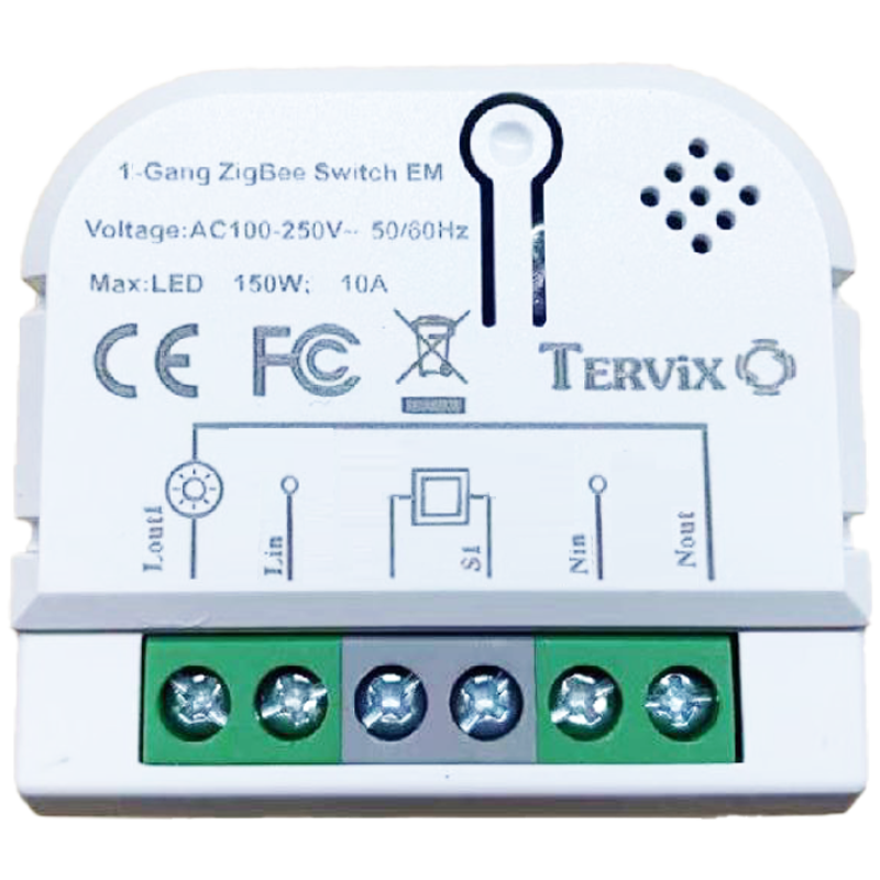 Tervix 432121 Розумний вимикач Pro Line ZigBee Switch (1 клавіша / розетка) (432121)