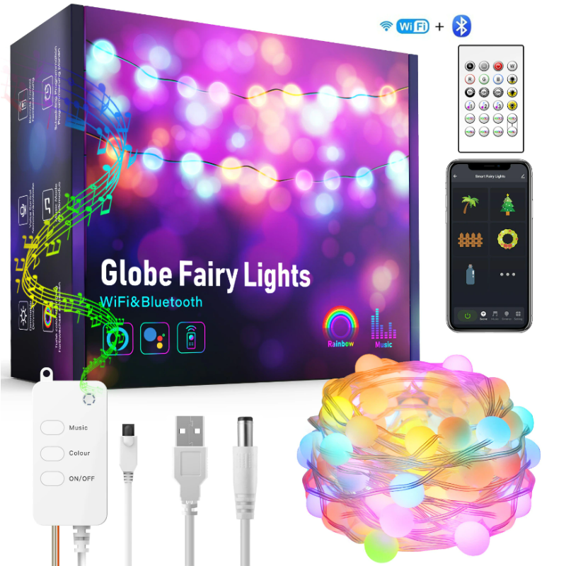Tervix 632010 Розумна WiFі мультикольорова новорічна гірлянда 10 м Pro Line Fairy Lights WiFi (632010)