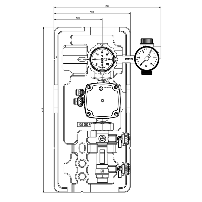 Afriso 77886 насосна група для сонячних систем 130-1, G 3/4" з циркуляційним насосом