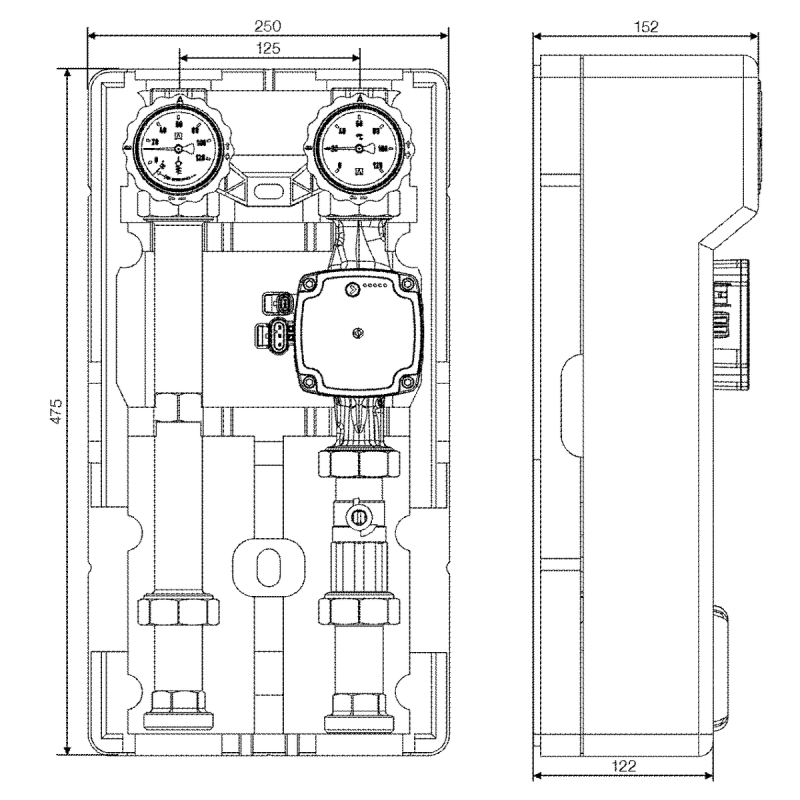 Afriso 77643 насосна група 180-1 без циркуляційного насосу