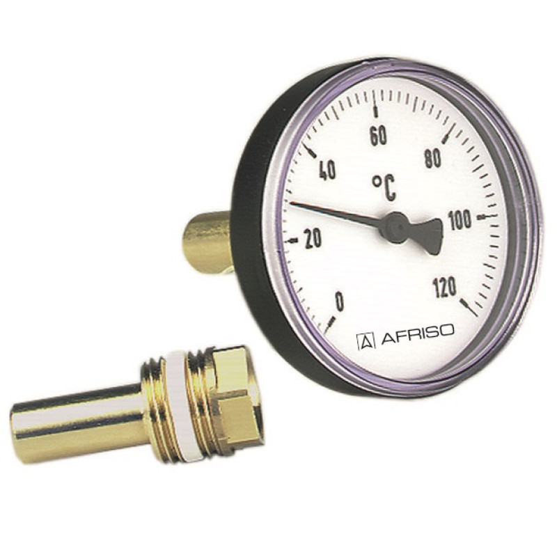 Afriso 63716 термометр пластиковий BiTh 80/100 0-120С 1/2" акс.