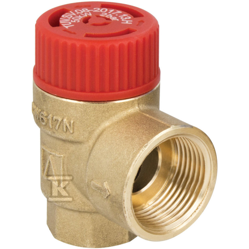 Afriso 42375 MS Запобіжний клапан  для опалювальних систем, 2 бар, Rp1/2" х Rp3/4"