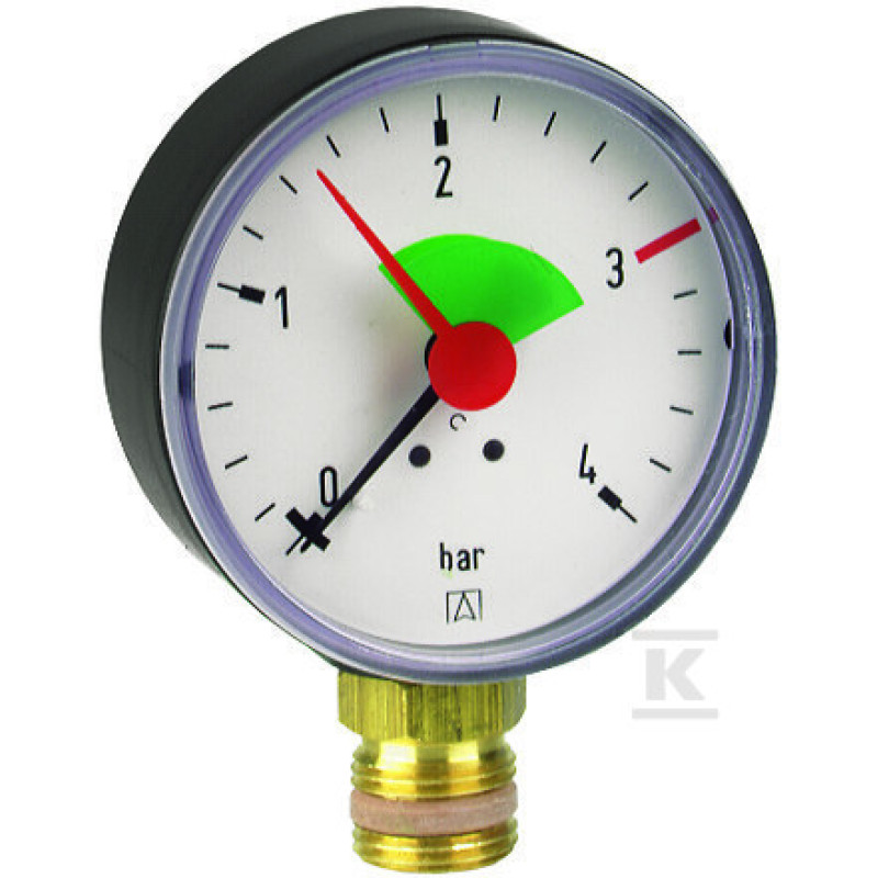 Afriso 63918 манометр  HZ 80 0-4 бар 1/2" рад.